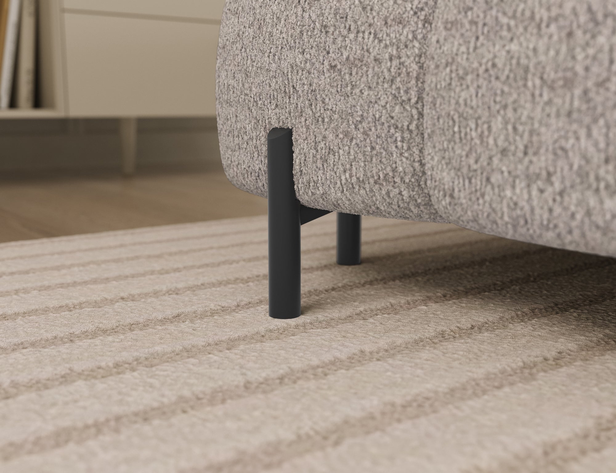 Montceau – Canapé panoramique en U convertible avec coffre et têtières réglables