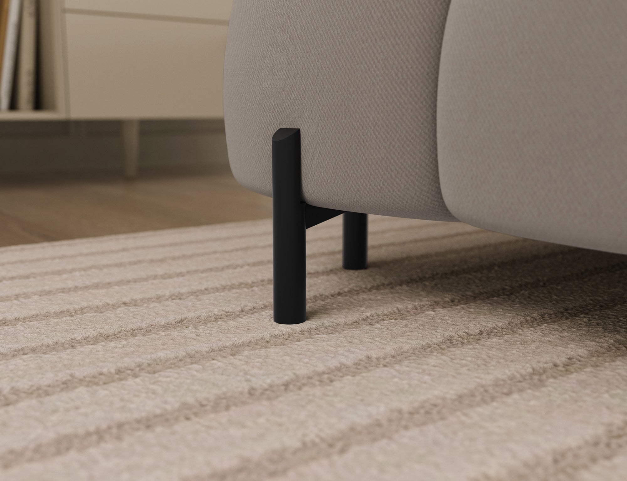 Montceau – Canapé panoramique en U convertible avec coffre et têtières réglables