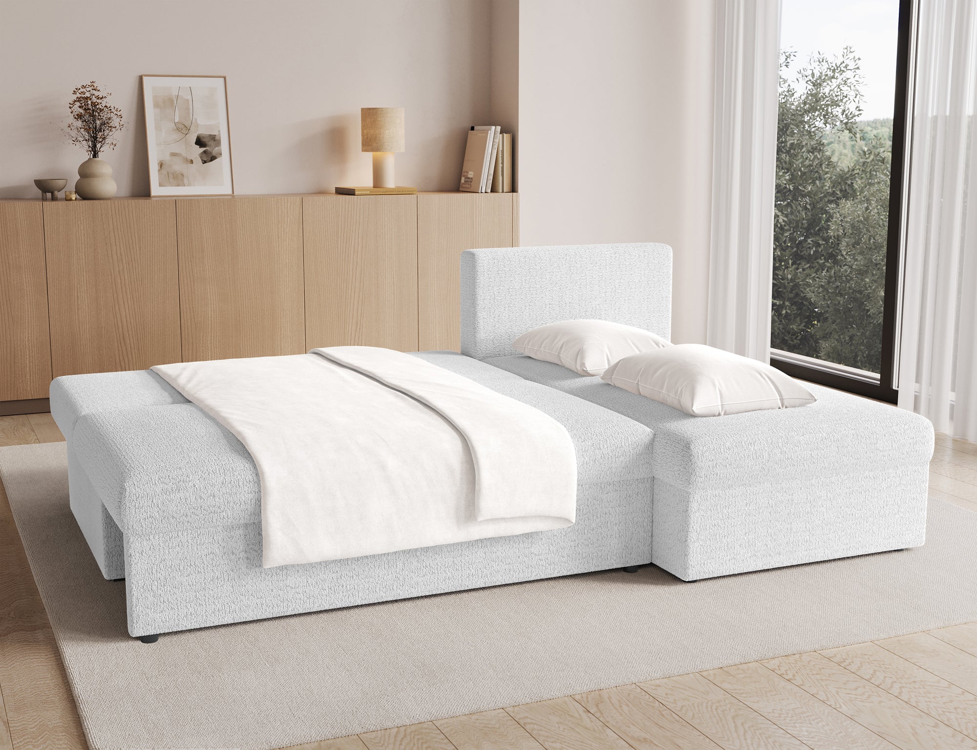 Canapé d’angle Convertible Bastille – Compact, Gain de Place & Petit Prix