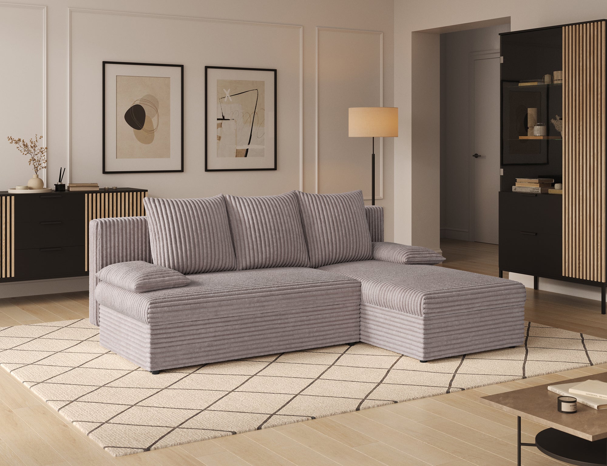 Canapé d’angle Convertible Bastille – Compact, Gain de Place & Petit Prix