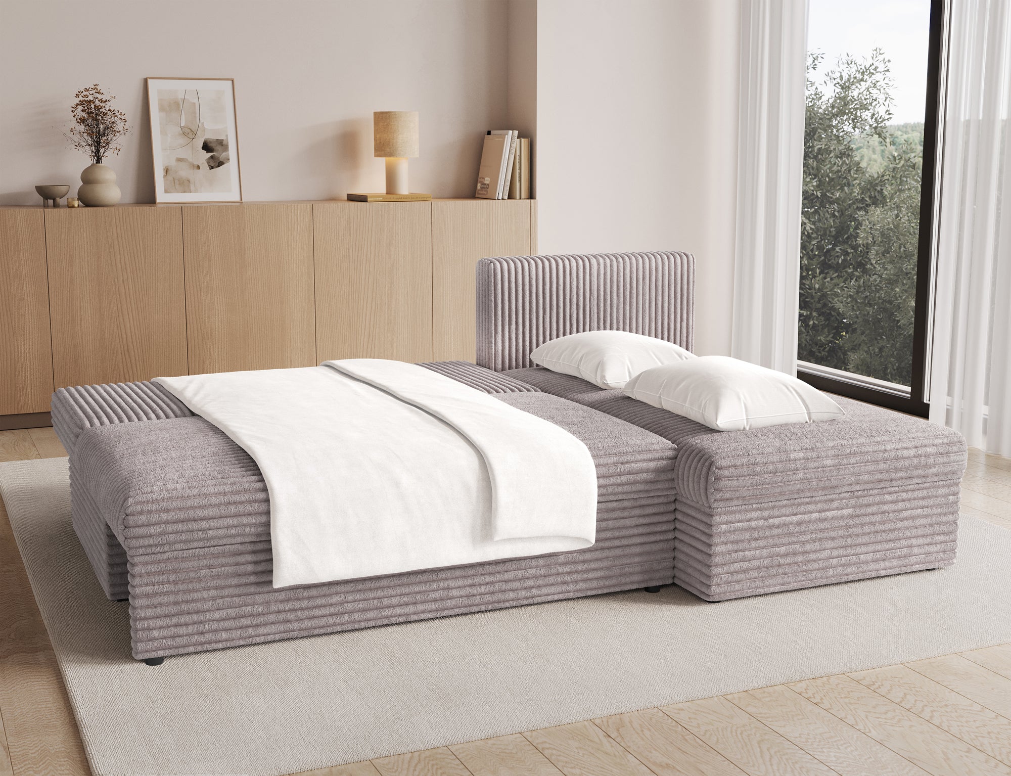 Canapé d’angle Convertible Bastille – Compact, Gain de Place & Petit Prix