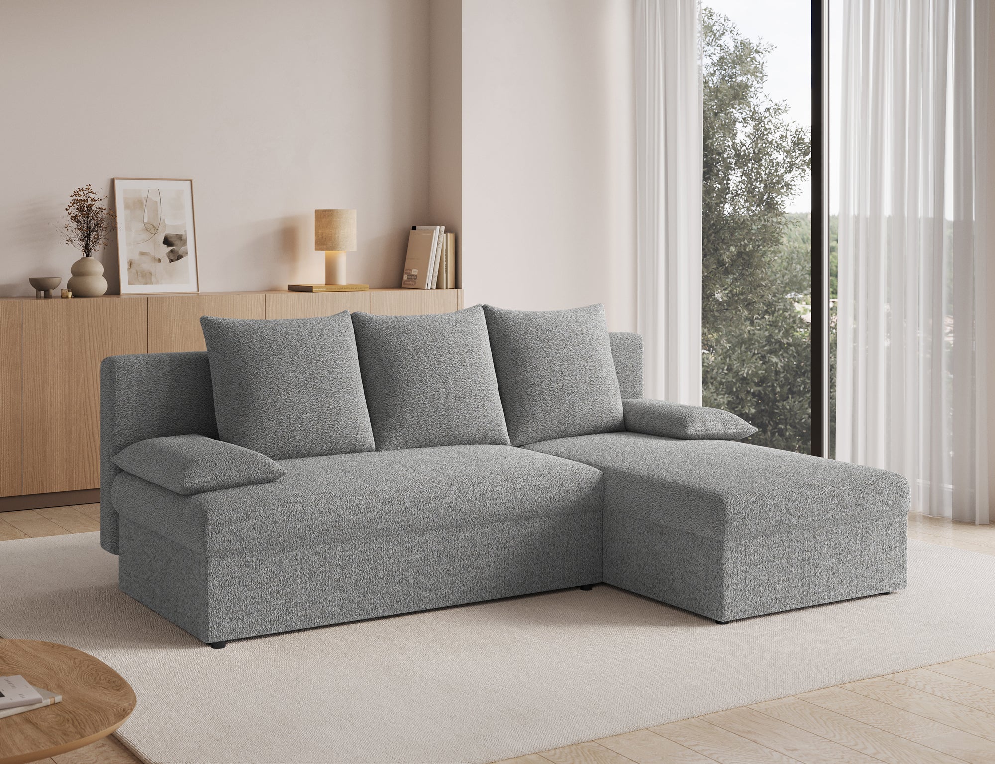 Canapé d’angle Convertible Bastille – Compact, Gain de Place & Petit Prix