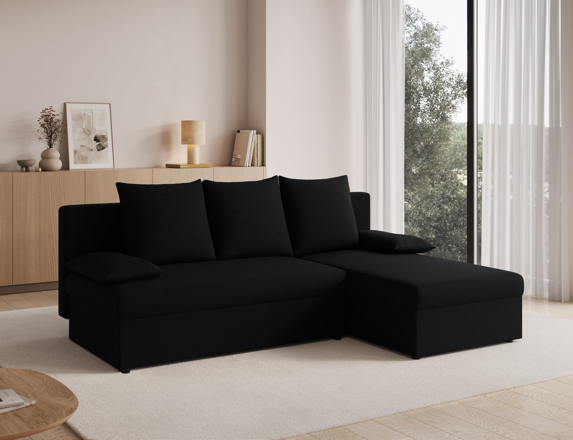 Canapé d’angle Convertible Bastille – Compact, Gain de Place & Petit Prix