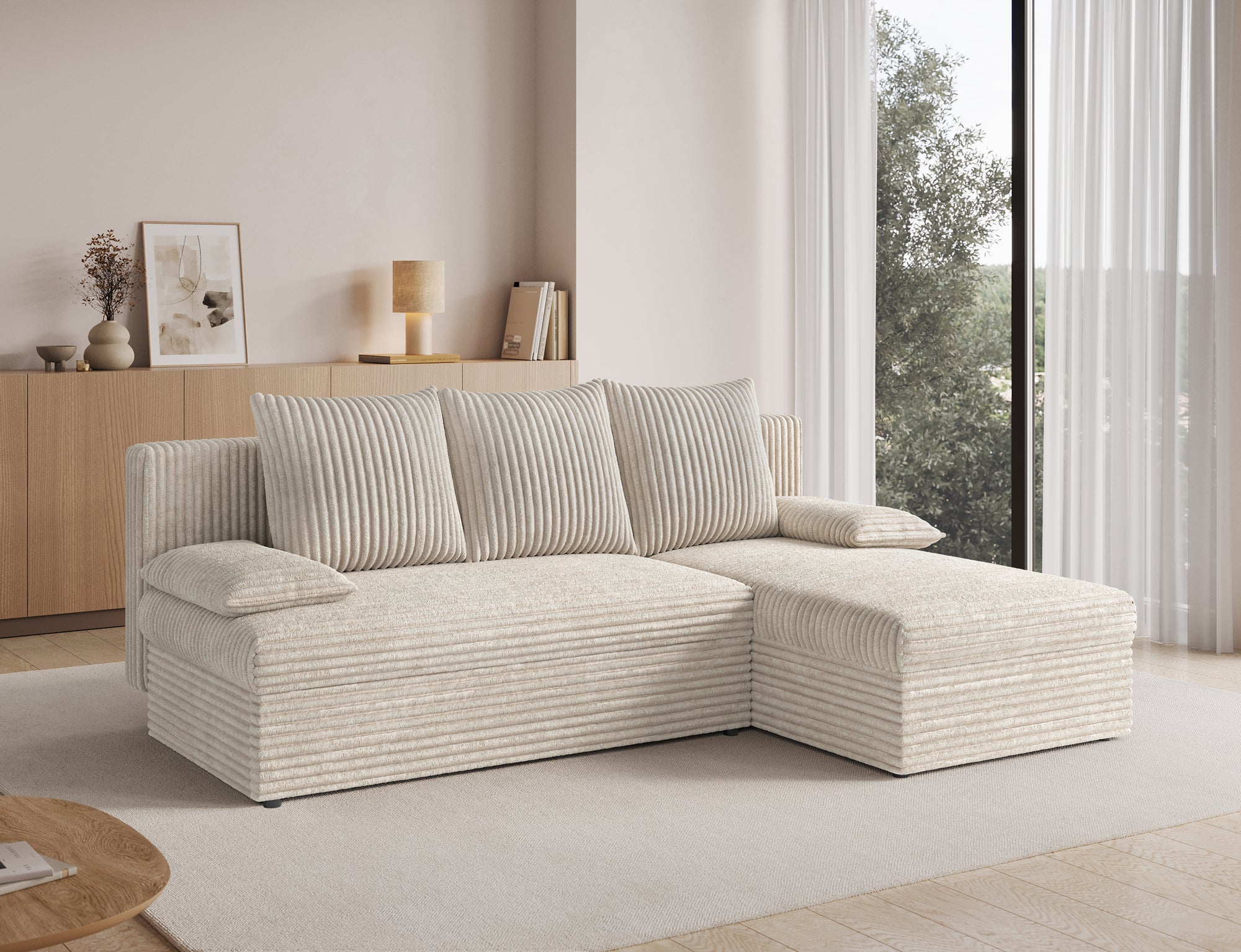 Canapé d’angle Convertible Bastille – Compact, Gain de Place & Petit Prix