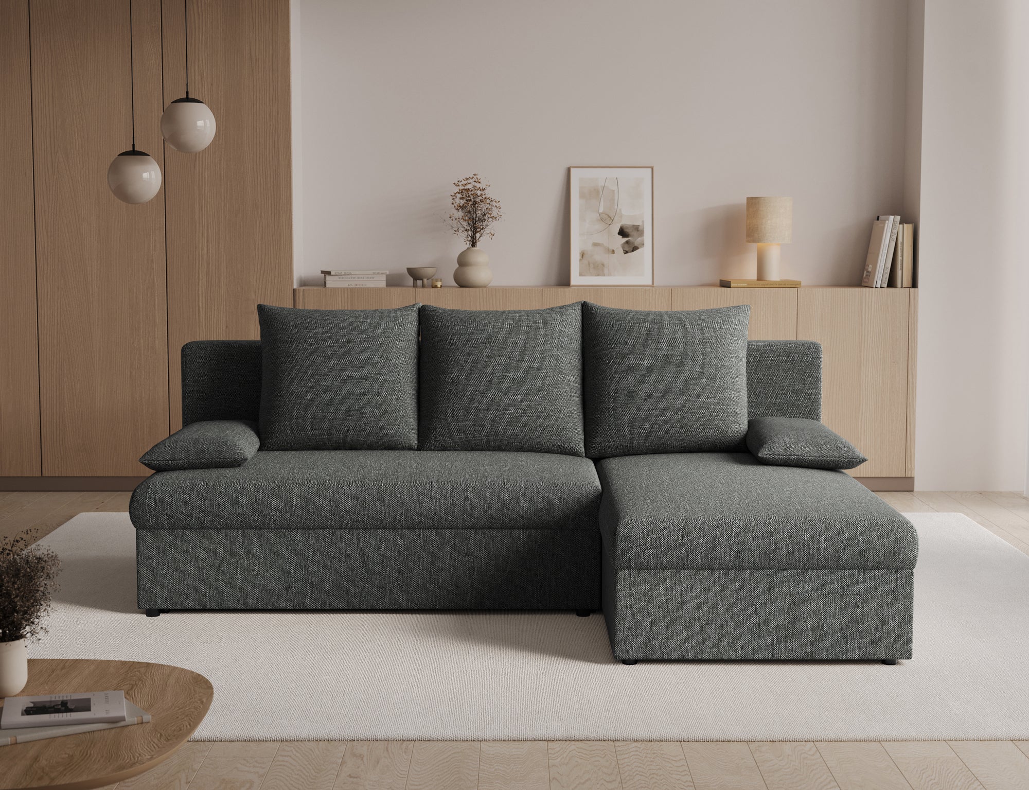 Canapé d’angle Convertible Bastille – Compact, Gain de Place & Petit Prix