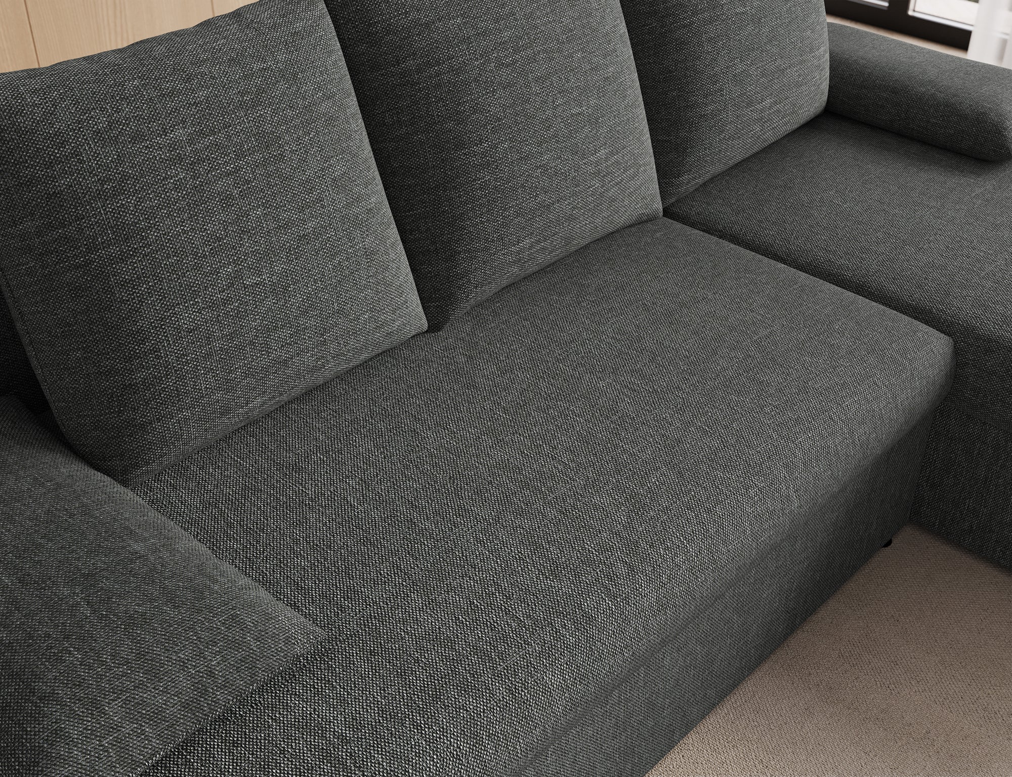 Canapé d’angle Convertible Bastille – Compact, Gain de Place & Petit Prix