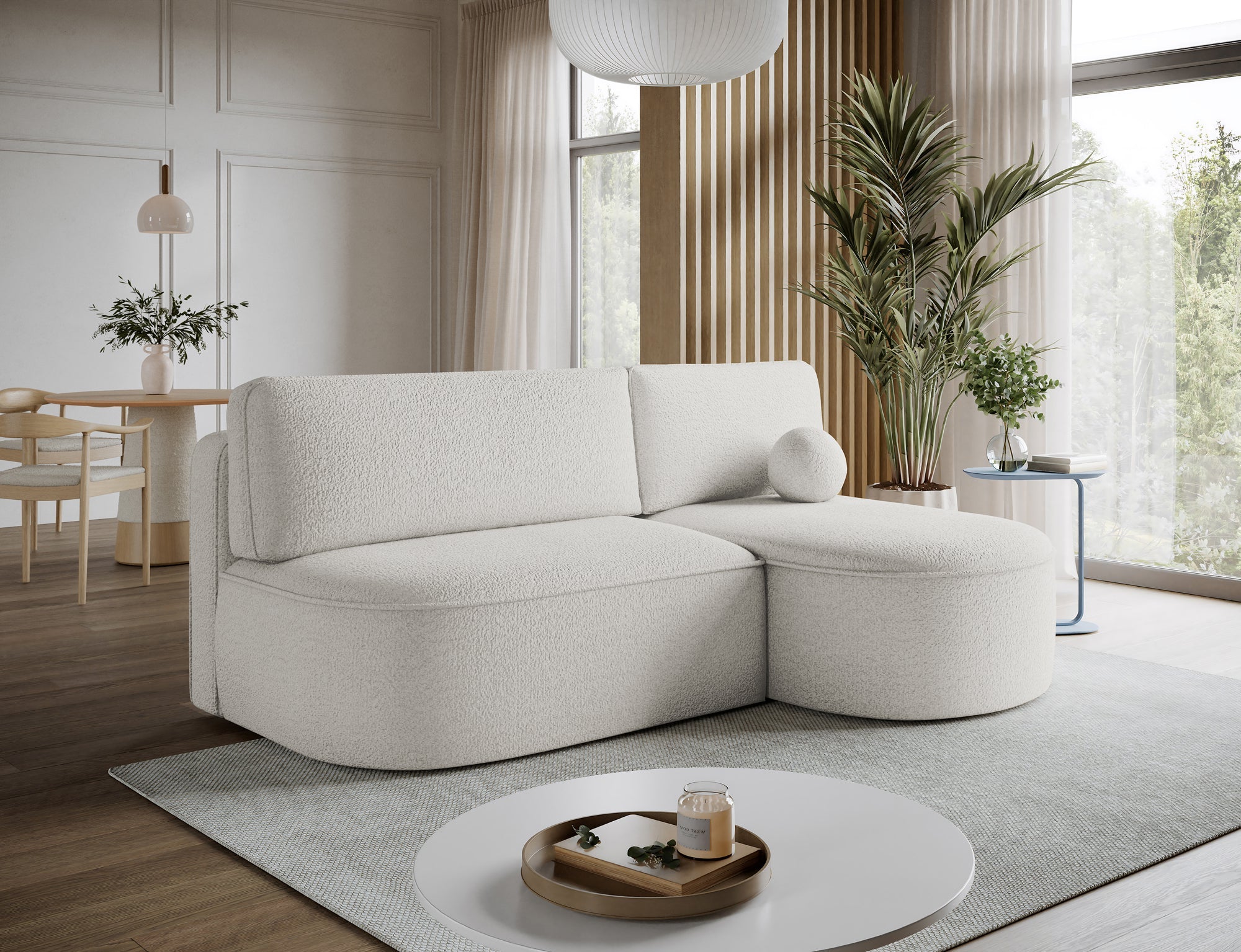 Canapé d’angle convertible avec coffre, idéal petit espace – Châtelet