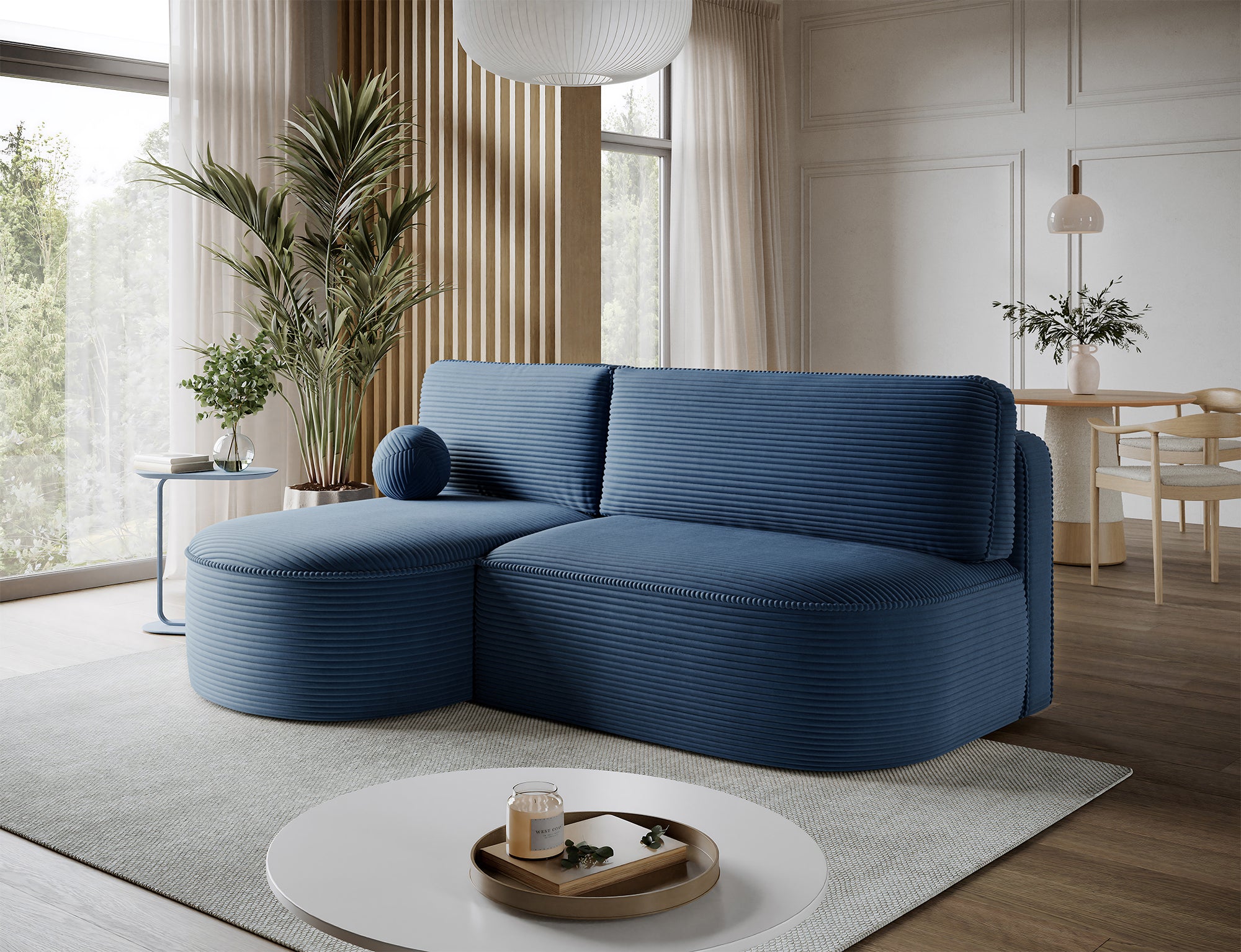 Canapé d’angle convertible avec coffre, idéal petit espace – Châtelet