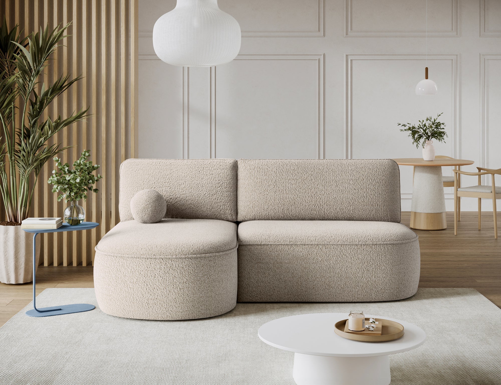 Canapé d’angle convertible avec coffre, idéal petit espace – Châtelet