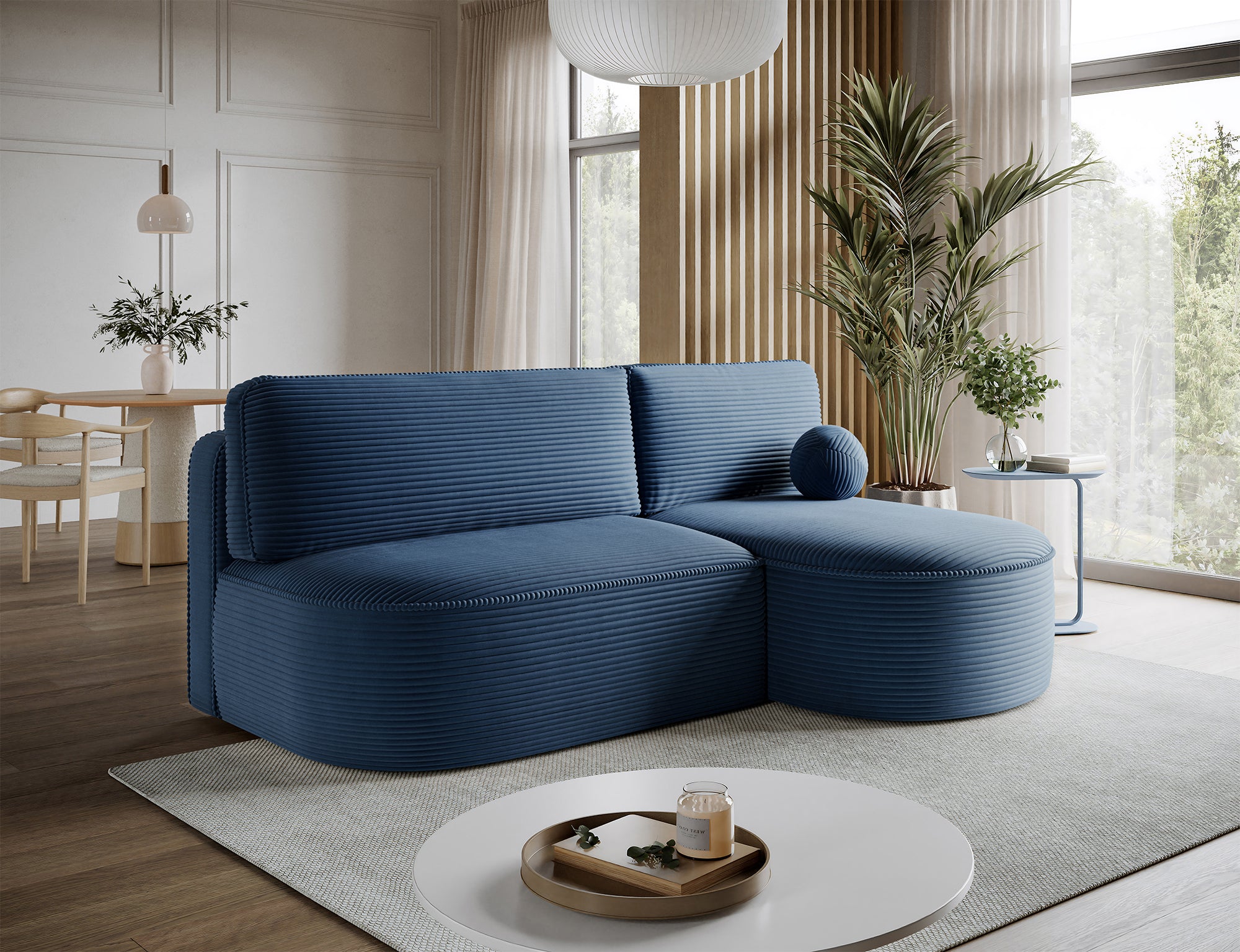 Canapé d’angle convertible avec coffre, idéal petit espace – Châtelet