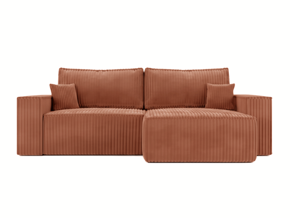Canapé d'angle convertible velours côtelé doux Rivoli