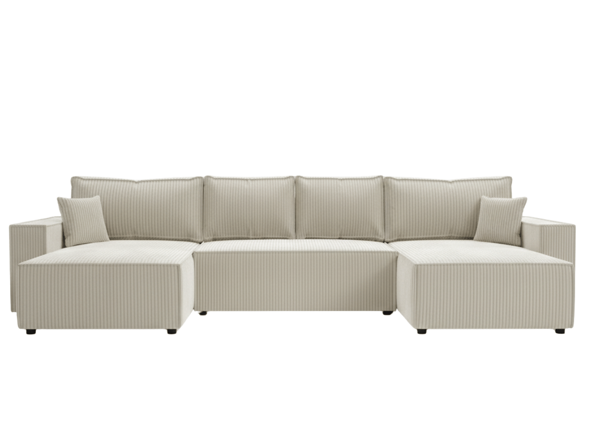 Canapé d'angle convertible velours côtelé doux Rivoli