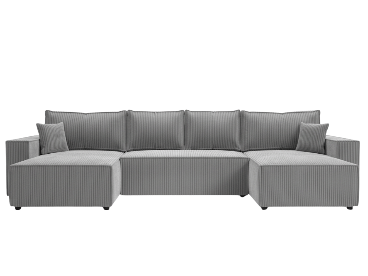 Canapé d'angle convertible velours côtelé doux Rivoli