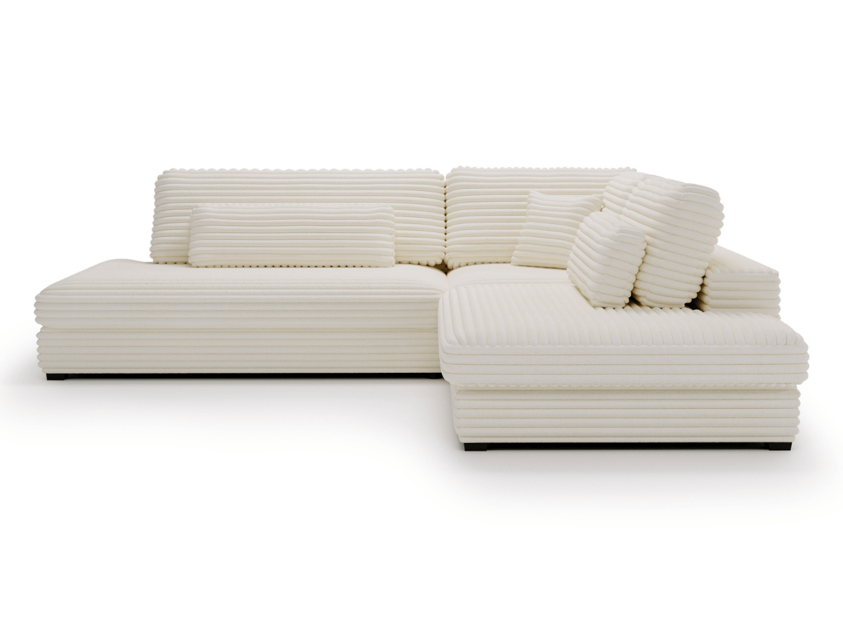 Canapé d'angle velours côtelé grand épaisseur VENDOME