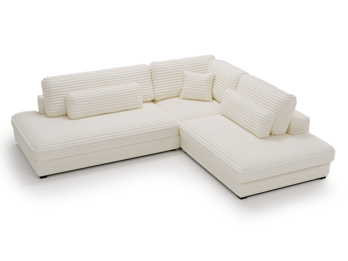 Canapé d'angle velours côtelé grand épaisseur VENDOME