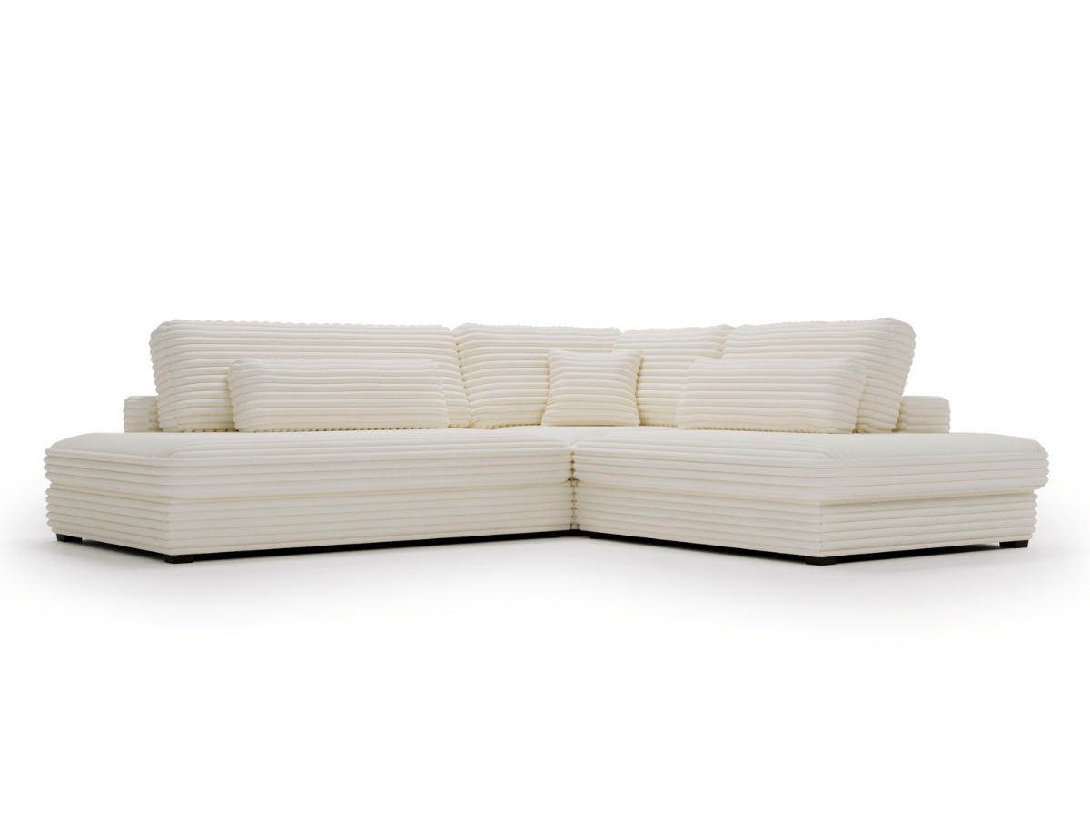 Canapé d'angle velours côtelé grand épaisseur VENDOME