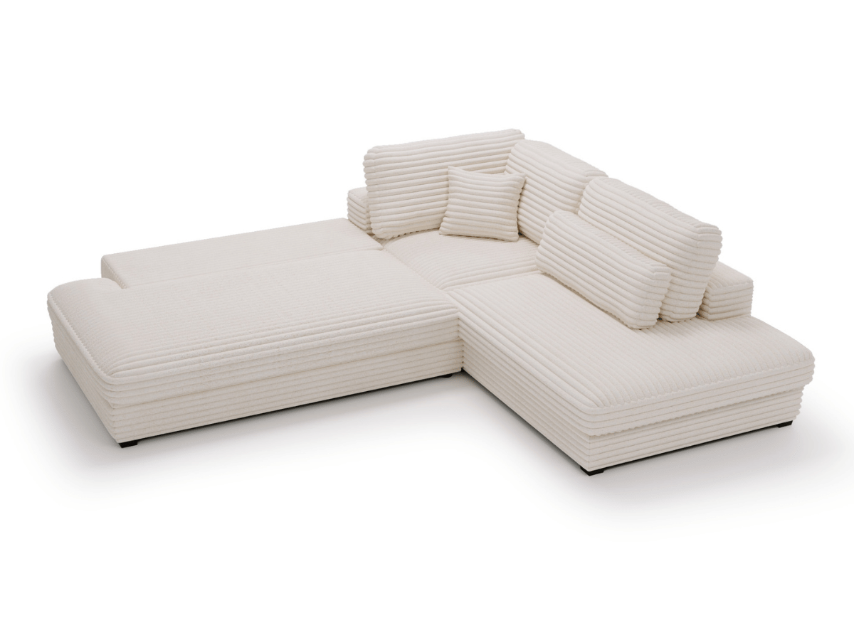 Canapé d'angle velours côtelé grand épaisseur VENDOME