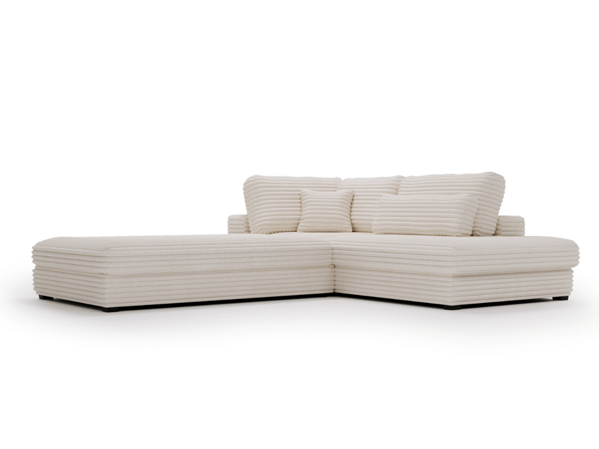 Canapé d'angle velours côtelé grand épaisseur VENDOME