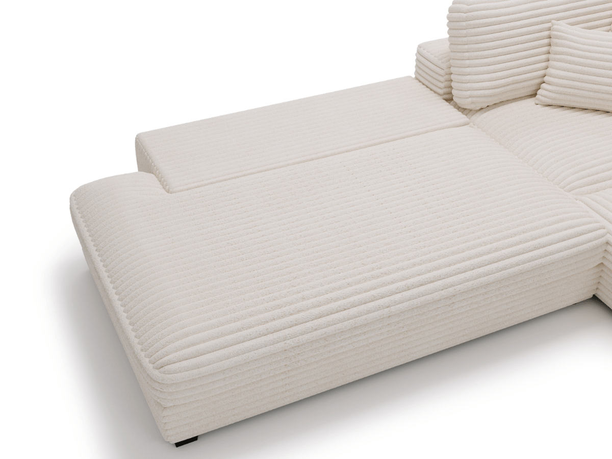 Canapé d'angle velours côtelé grand épaisseur VENDOME