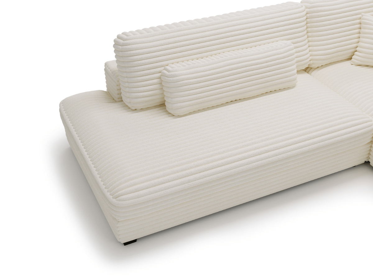 Canapé d'angle velours côtelé grand épaisseur VENDOME