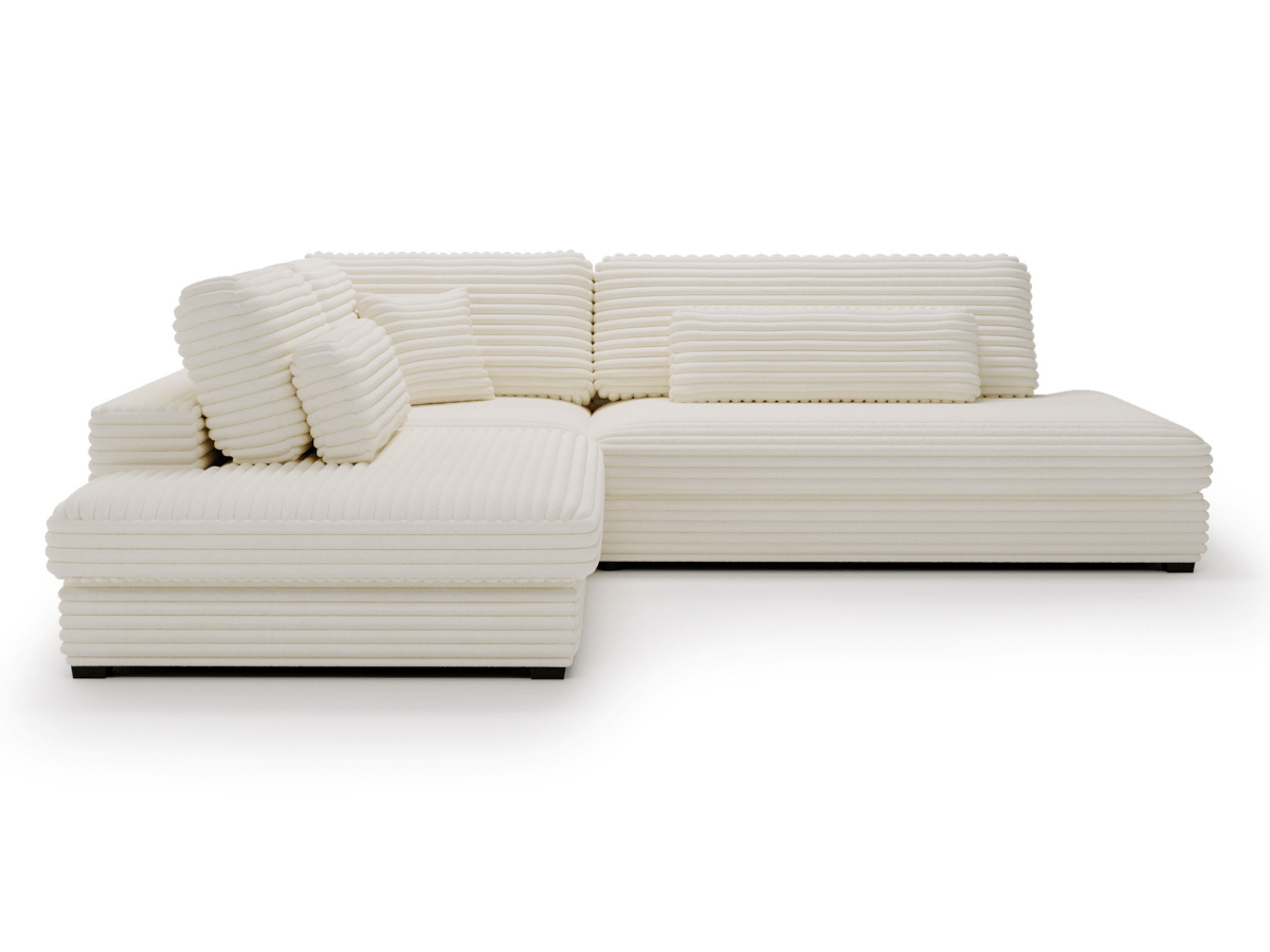 Canapé d'angle velours côtelé grand épaisseur VENDOME