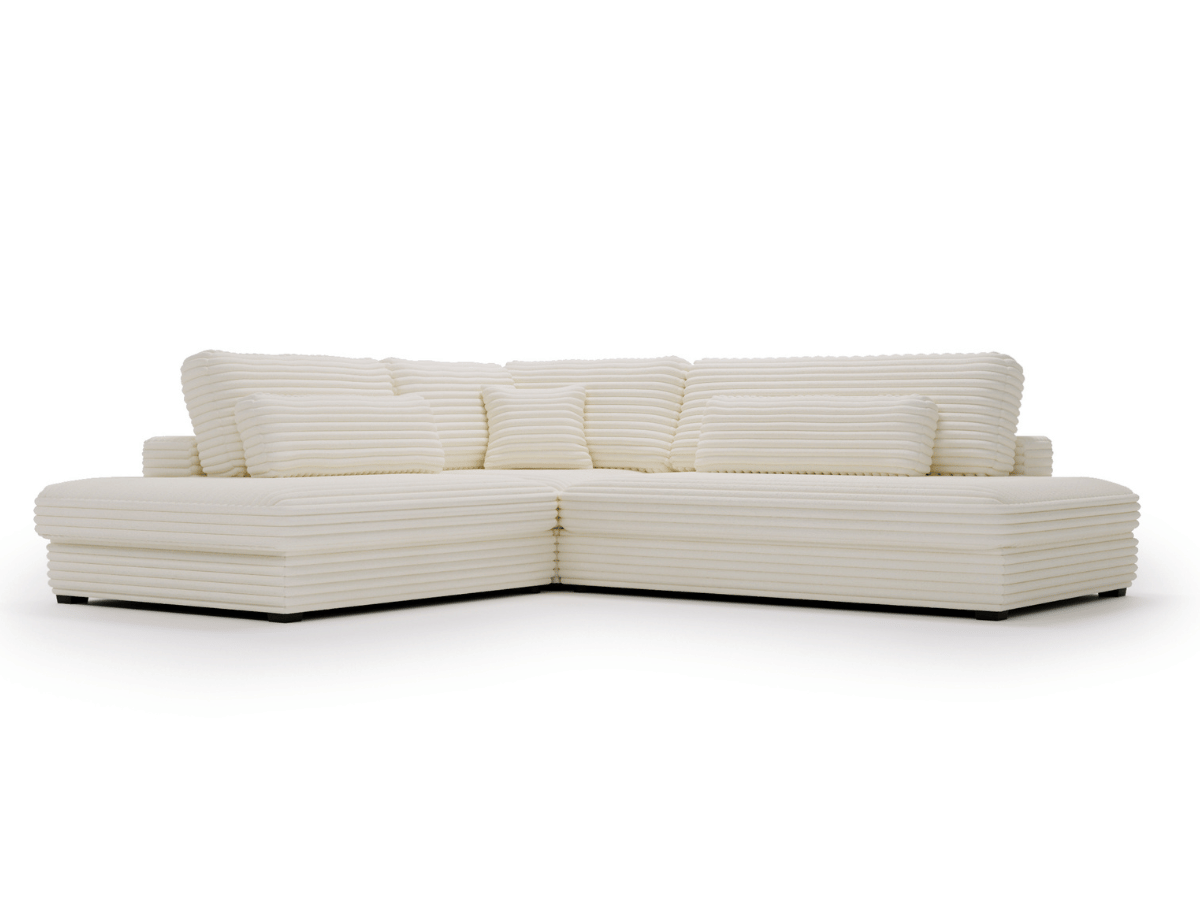 Canapé d'angle velours côtelé grand épaisseur VENDOME