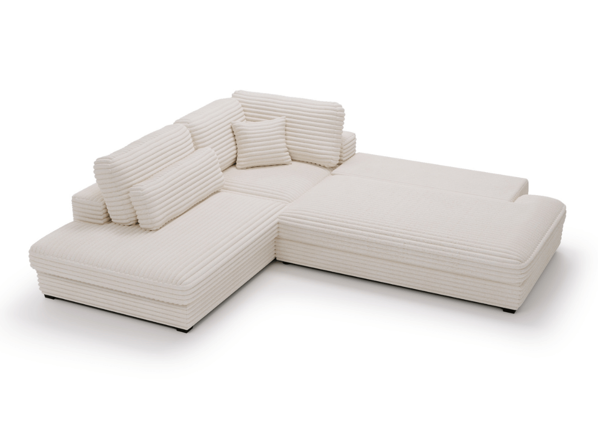 Canapé d'angle velours côtelé grand épaisseur VENDOME