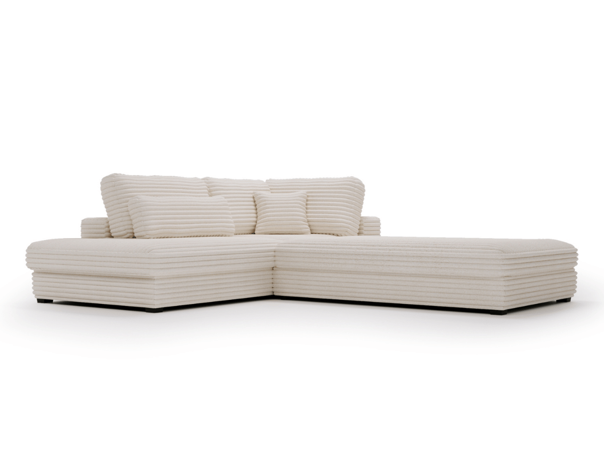 Canapé d'angle velours côtelé grand épaisseur VENDOME
