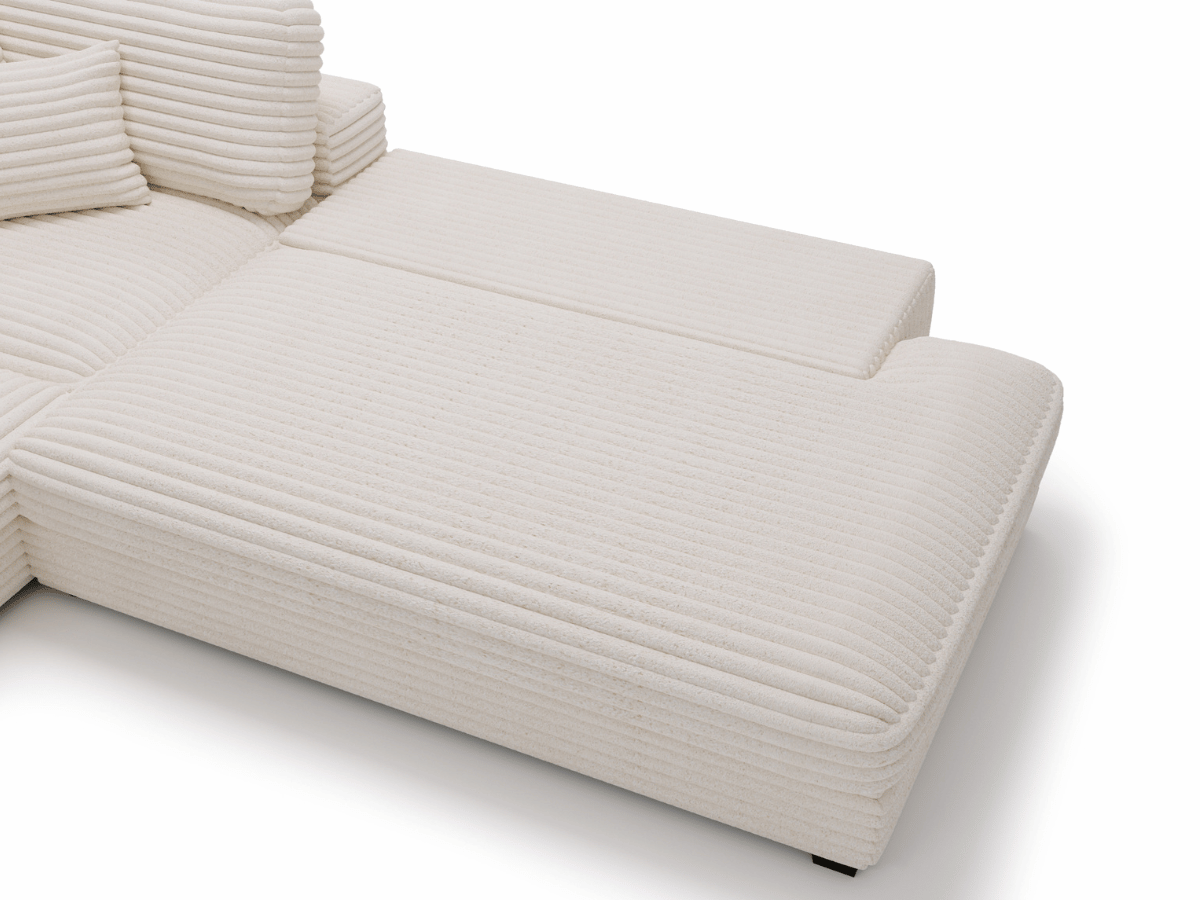 Canapé d'angle velours côtelé grand épaisseur VENDOME