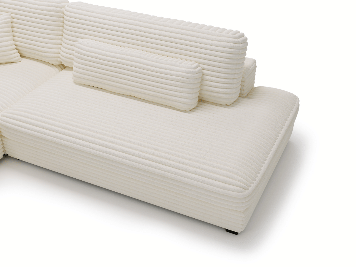 Canapé d'angle velours côtelé grand épaisseur VENDOME