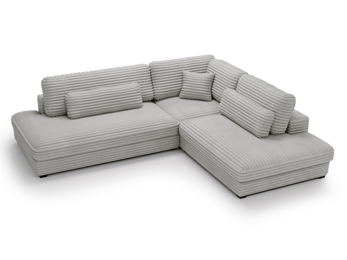 Canapé d'angle velours côtelé grand épaisseur VENDOME
