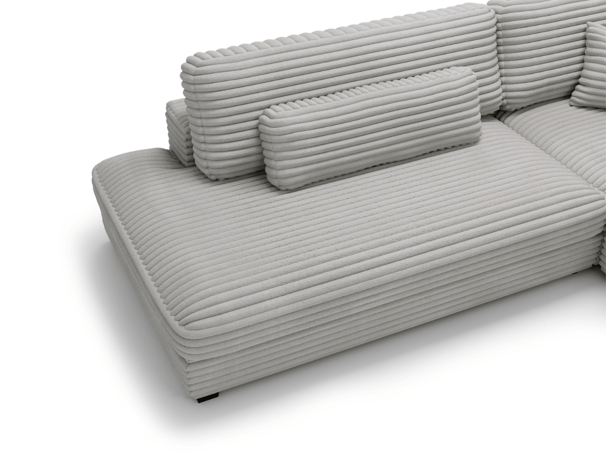 Canapé d'angle velours côtelé grand épaisseur VENDOME