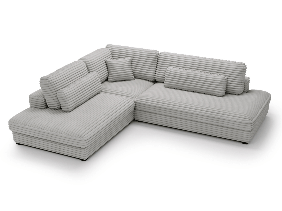 Canapé d'angle velours côtelé grand épaisseur VENDOME
