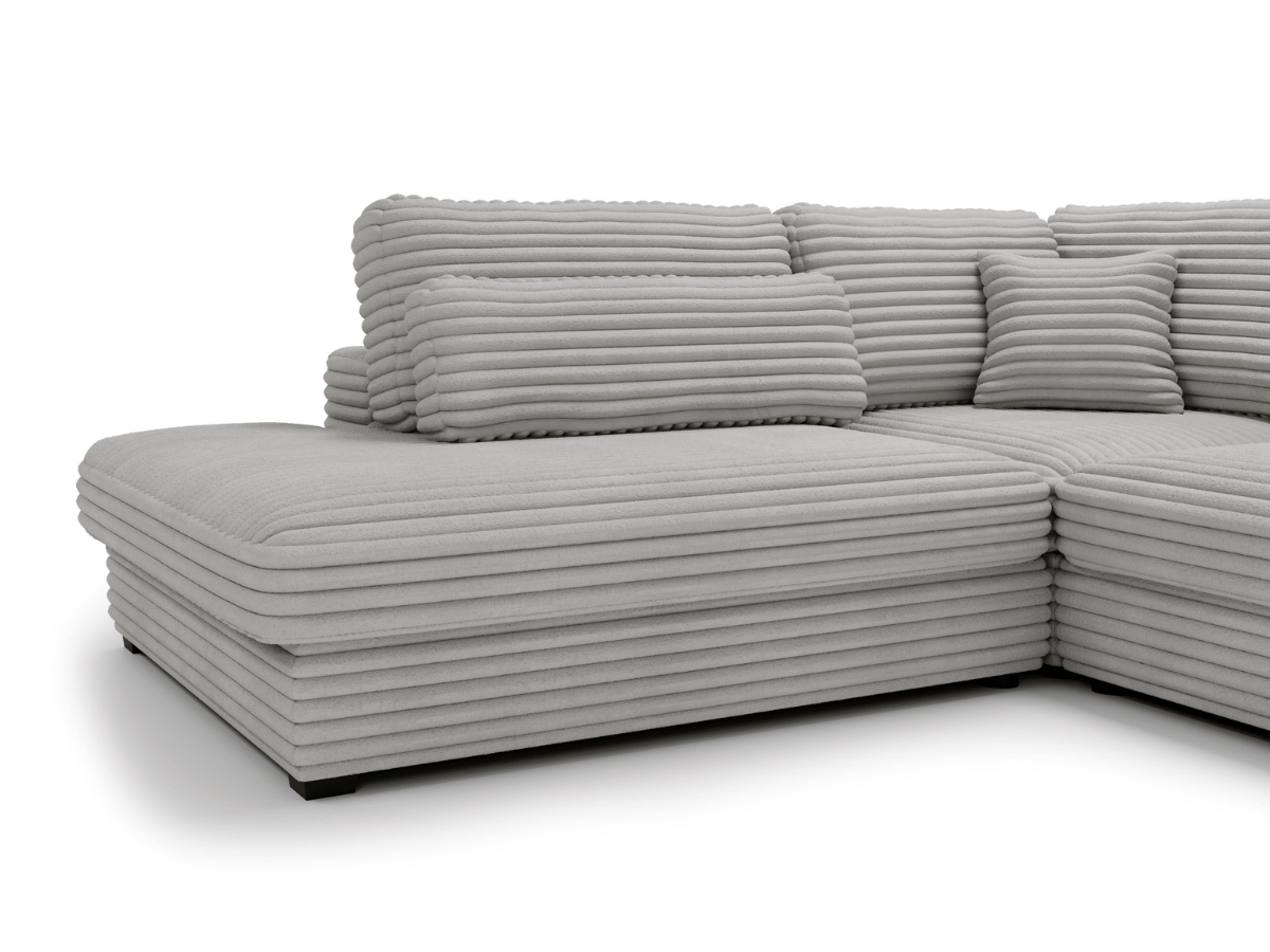 Canapé d'angle velours côtelé grand épaisseur VENDOME