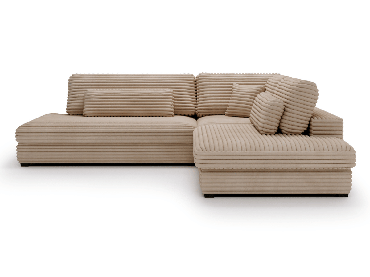 Canapé d'angle velours côtelé grand épaisseur VENDOME