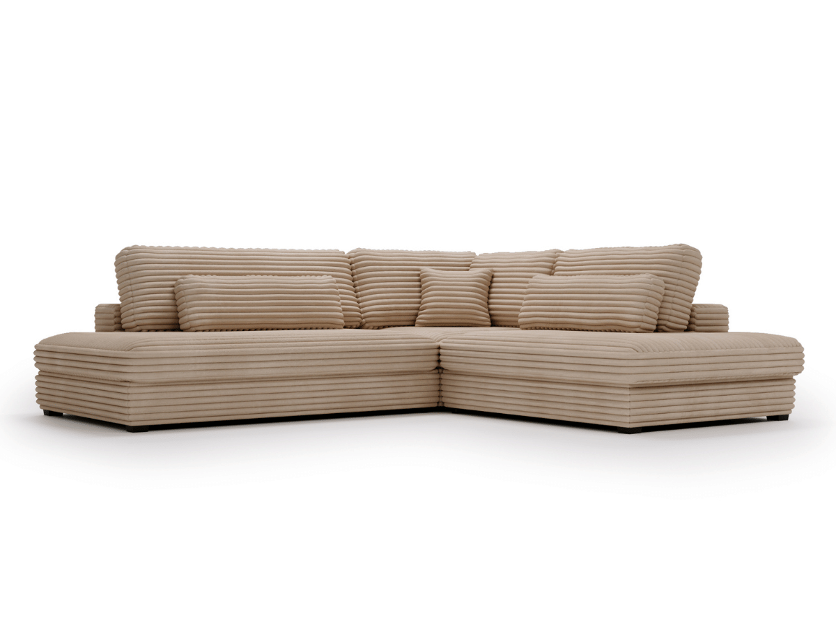 Canapé d'angle velours côtelé grand épaisseur VENDOME