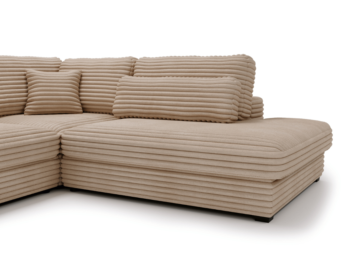 Canapé d'angle velours côtelé grand épaisseur VENDOME