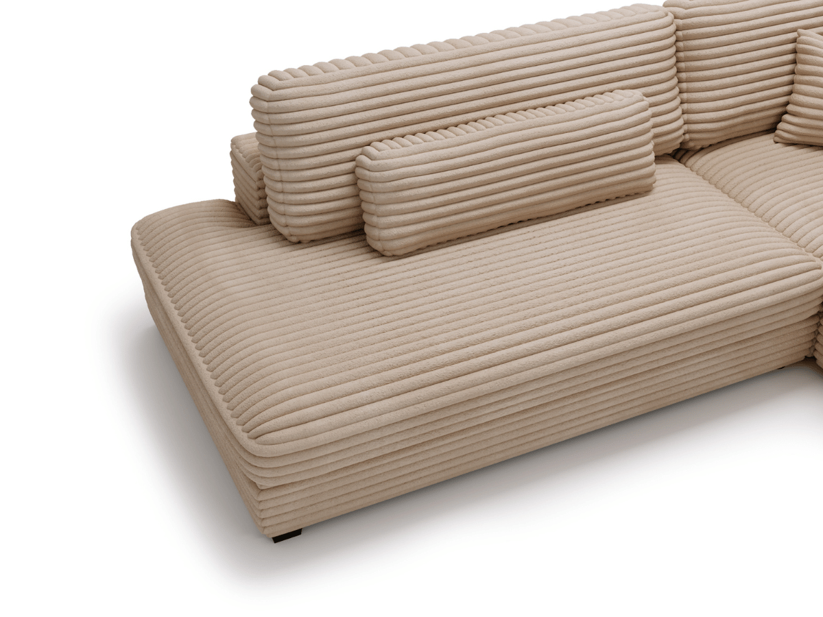 Canapé d'angle velours côtelé grand épaisseur VENDOME