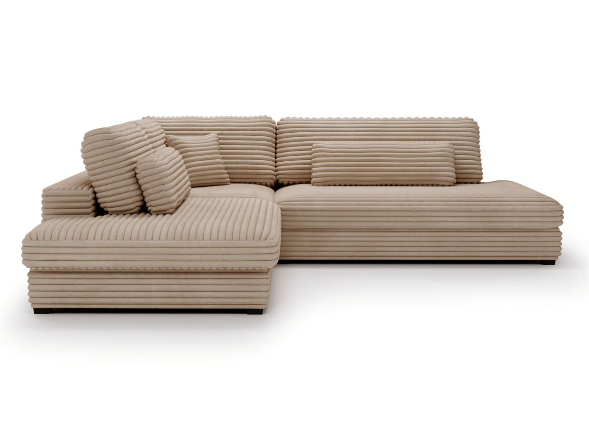 Canapé d'angle velours côtelé grand épaisseur VENDOME