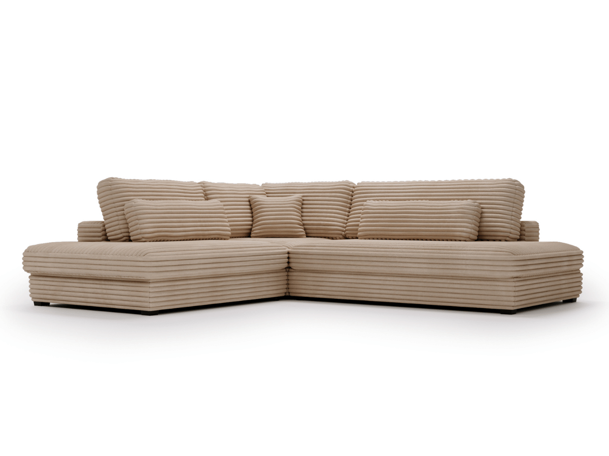 Canapé d'angle velours côtelé grand épaisseur VENDOME