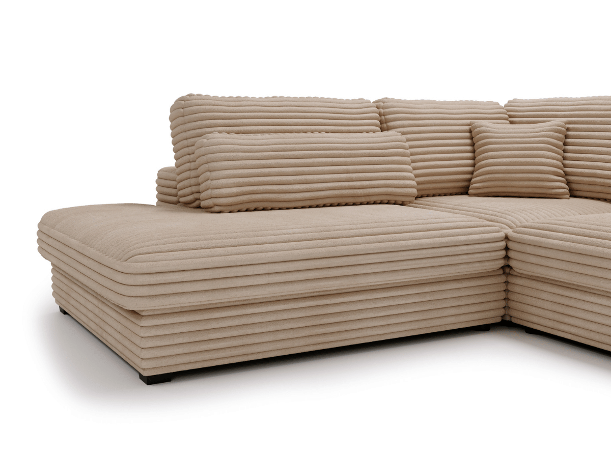 Canapé d'angle velours côtelé grand épaisseur VENDOME