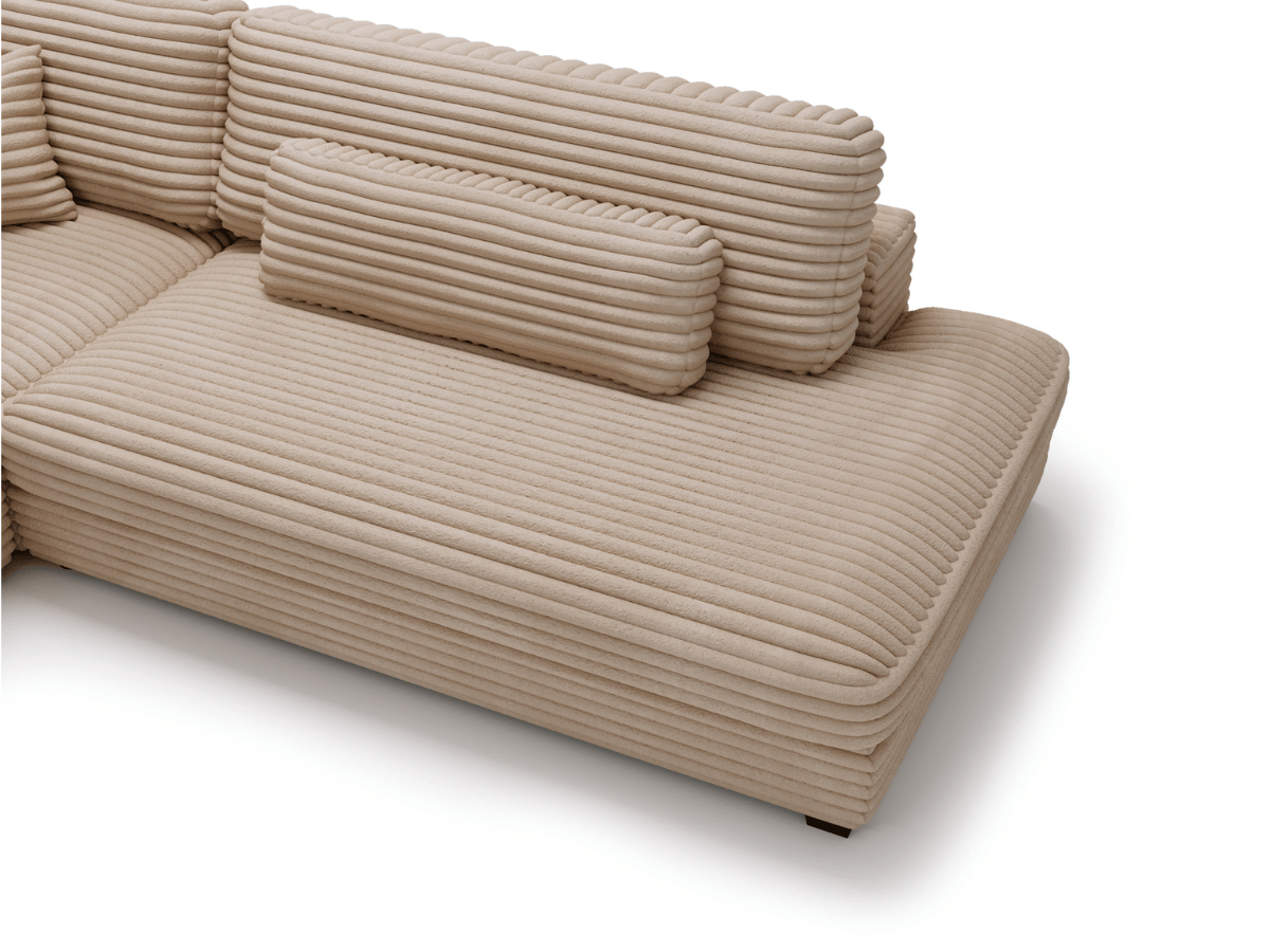 Canapé d'angle velours côtelé grand épaisseur VENDOME