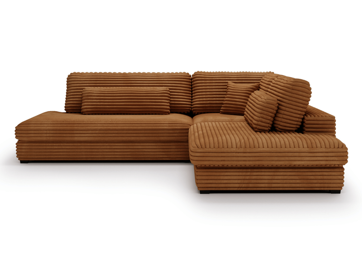 Canapé d'angle velours côtelé grand épaisseur VENDOME