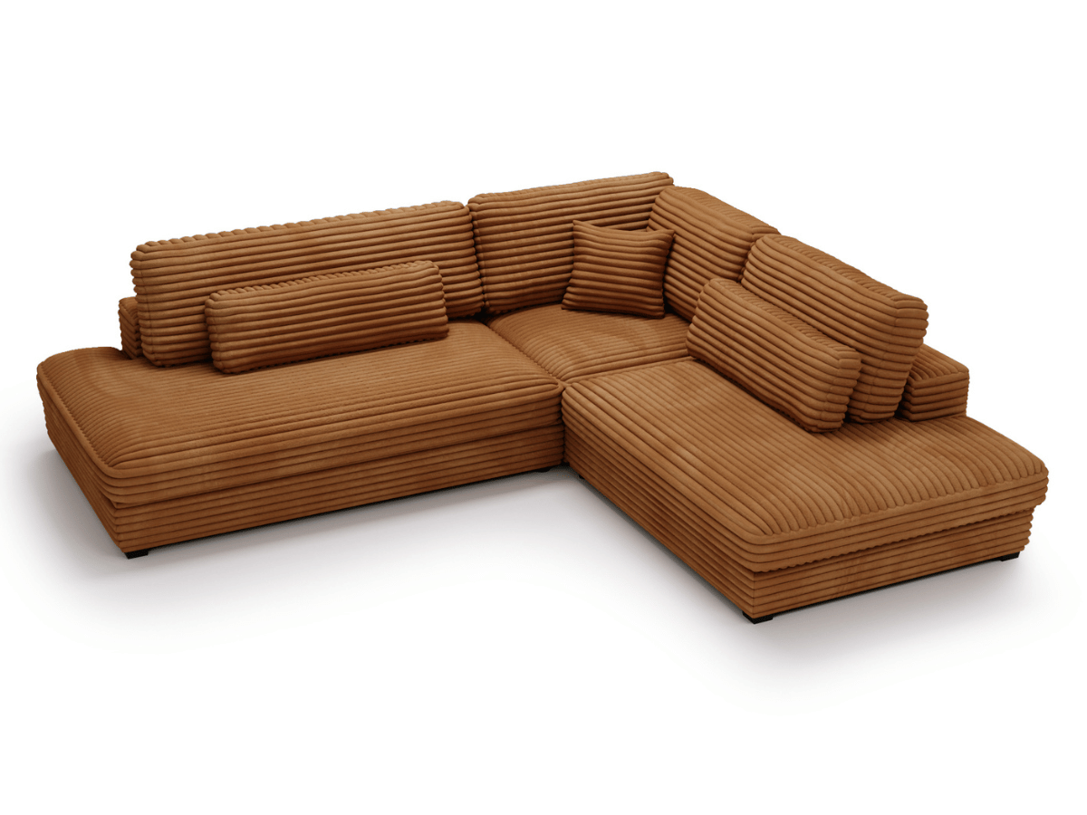 Canapé d'angle velours côtelé grand épaisseur VENDOME