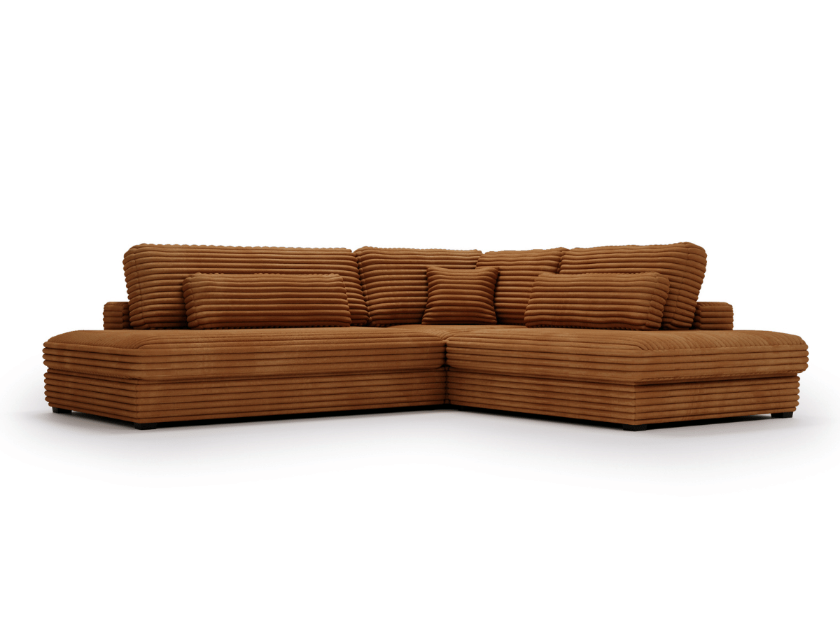 Canapé d'angle velours côtelé grand épaisseur VENDOME