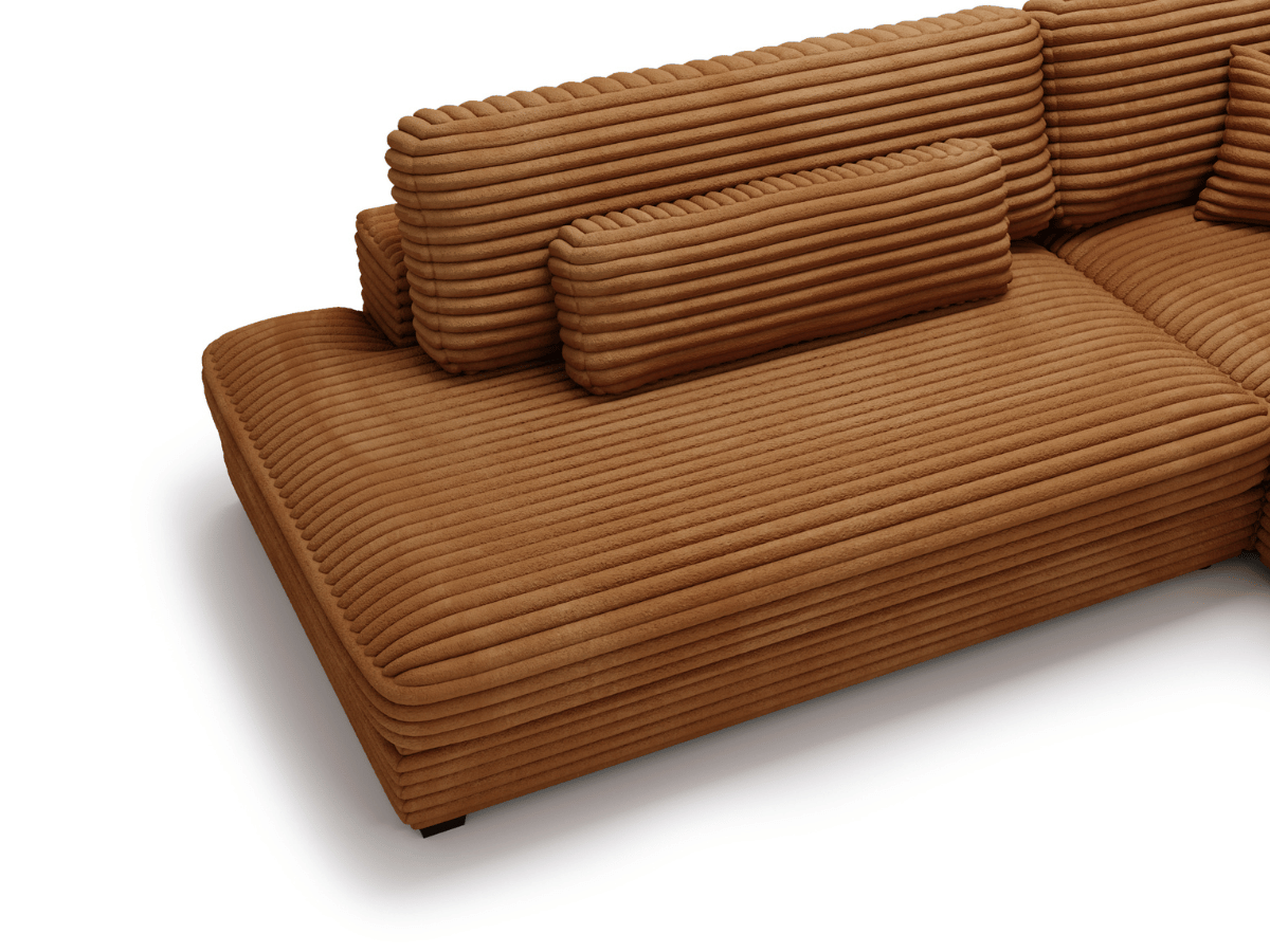 Canapé d'angle velours côtelé grand épaisseur VENDOME