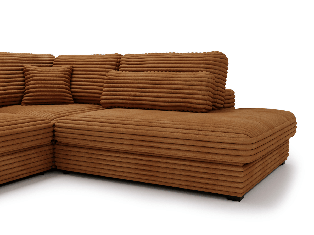 Canapé d'angle velours côtelé grand épaisseur VENDOME