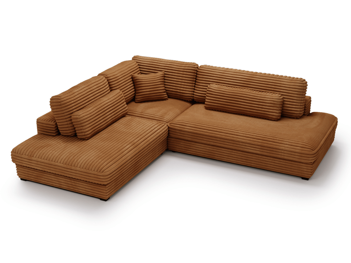 Canapé d'angle velours côtelé grand épaisseur VENDOME