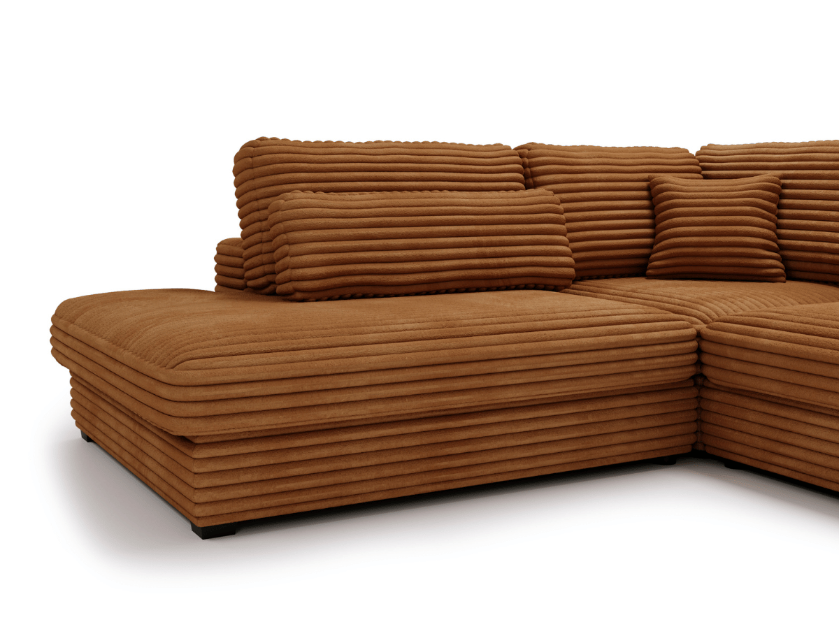 Canapé d'angle velours côtelé grand épaisseur VENDOME