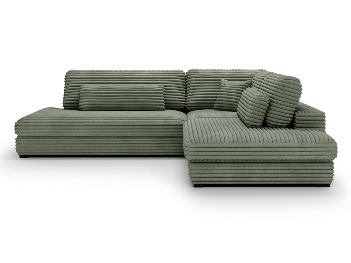 Canapé d'angle velours côtelé grand épaisseur VENDOME